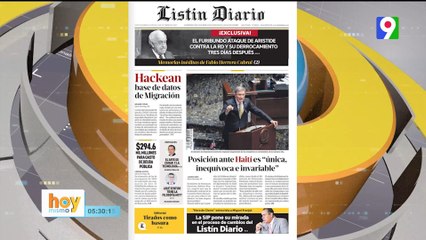 Titulares de prensa Dominicana del jueves 05 de octubre | Hoy Mismo
