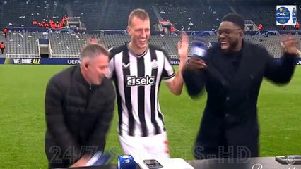 Jamie Carragher and Micah Richards join Dan Burn for a Hilarious TikTok Dance after Win over PSG
