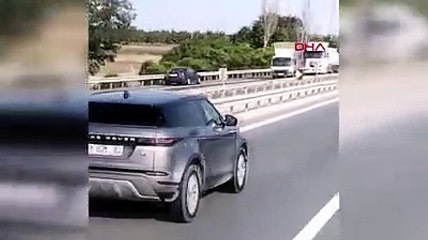 TEM'de ters şeritte giden sürücü