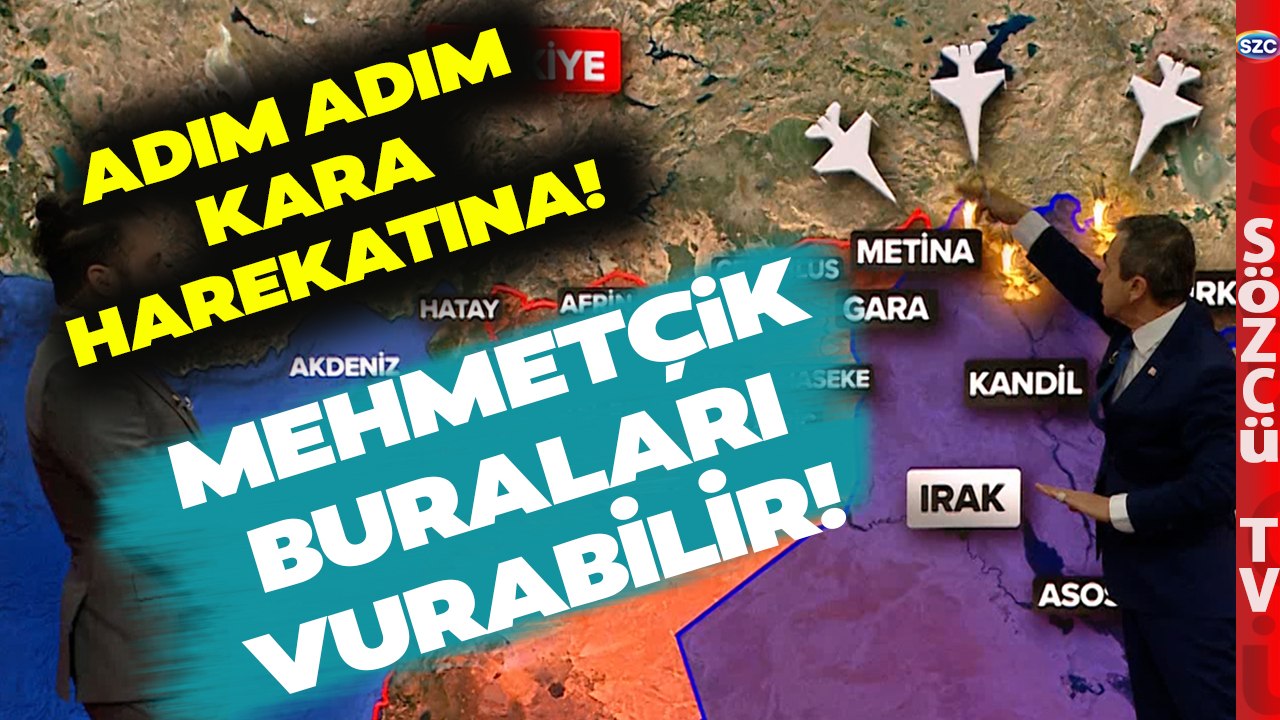 Suriye'ye Kara Harekatı Senaryoları! Harita Üzerinde Anlattı O Bölgeyi İşaret Etti