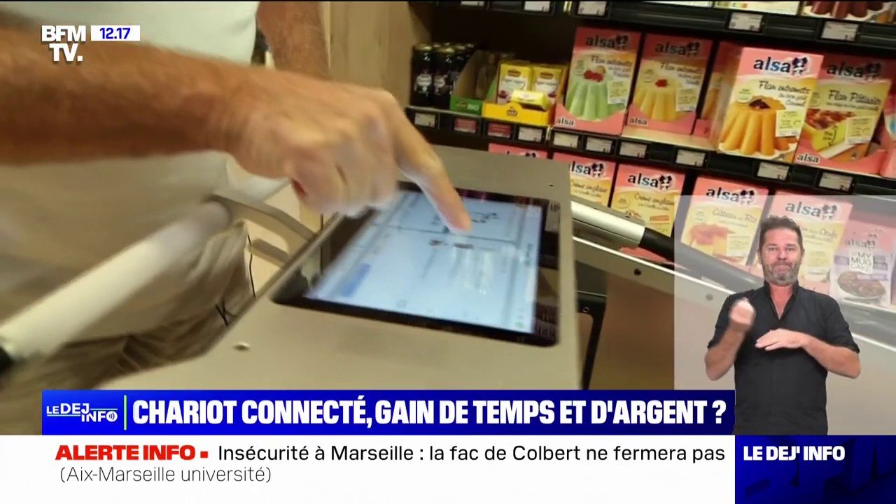 Supermarchés: des chariots connectés pour gagner du temps et maîtriser son budget
