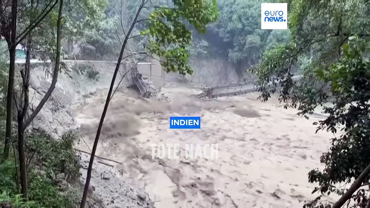 Tote und Vermisste nach Sturzflut in Sikkim in Indien