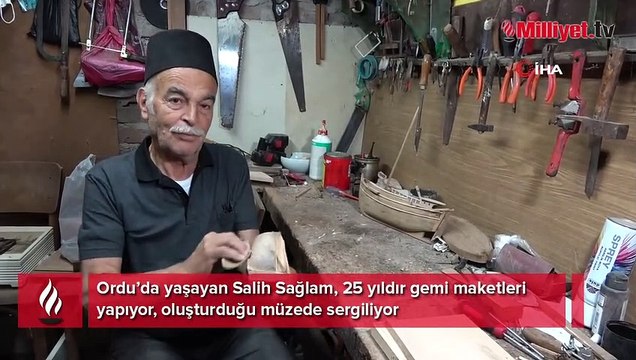 Gördüğü gemi fotoğraflarının maketini yapıyor! “25 senedir maket yapımı ile uğraşıyorum”