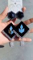 Black Fancy earrings -- _youtubeshorts _earrings _youtubepartner _viral _shorts