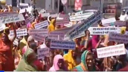 राजसमंद: टिकट वितरण से पहले शुरू हुआ विरोध, ग्रामीणों ने रैली निकाल कर किया प्रदर्शन