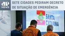 Sobe para 46 o número de municípios com ocorrências devido às chuvas em Santa Catarina