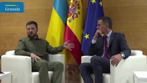 Sánchez y Zelenski mantienen un encuentro bilateral para hablar sobre nuevas ayudas militares a Ucrania