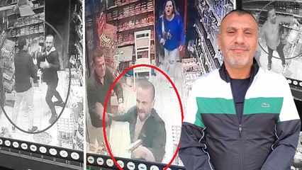 Gece yasak olduğu için alkol satmayan tekel bayi sahibini silahla tehdit kamerada