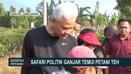 Safari Politik ke Cianjur, Ganjar Makan Nasi Liwet Bareng Petani Teh