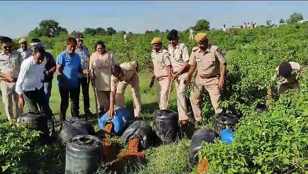 8 thousand liters of wash and 16 furnaces destroyed.