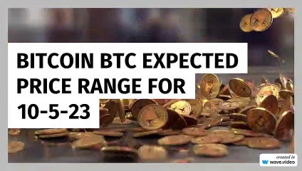 Bitcoin BTC Expected Price Range for 10-5-23