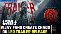 ‘Leo’ Trailer Release | Thalapathy Vijay fans Wreck Havoc in theatre | Oneindia News