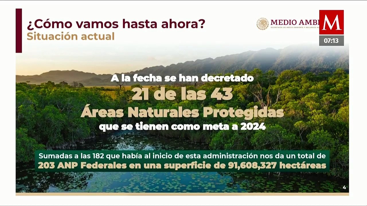 AMLO propone dejar 4.4 millones de hectáreas como áreas naturales protegidas