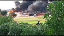 Incendio al Country Club della Ryder Cup: a fuoco una tribuna