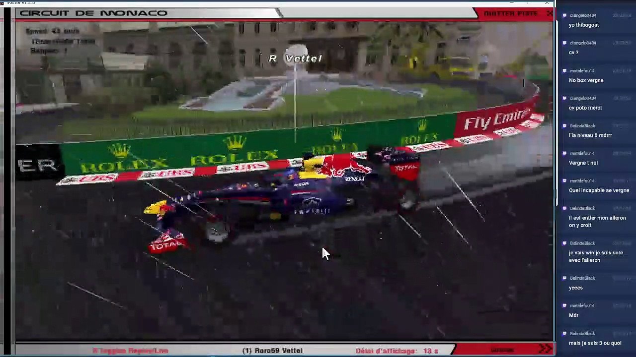 F1Brain S1 - GP de Monaco (WET) 3/10 : qualifs, course sprint et course principale _ rFactor champ