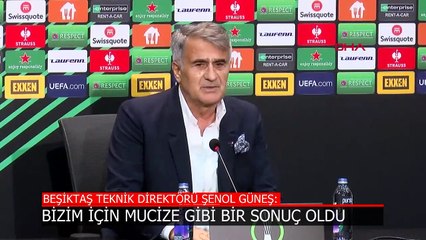 Beşiktaş Teknik Direktörü Şenol Güneş, Lugano maçı sonrası konuştu: