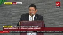 Fiscal de Morelos, Uriel Carmona comparece ante Congreso del estado