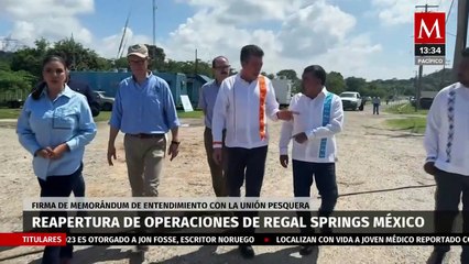 Rutilio Escandón atestigua reapertura de operaciones de Regal Springs México