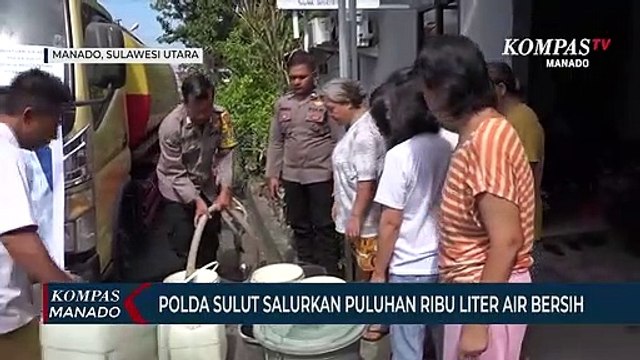 Bantu Masyarakat, Polda Sulut Salurkan Air Bersih Di 3 Kecamatan Kota Manado