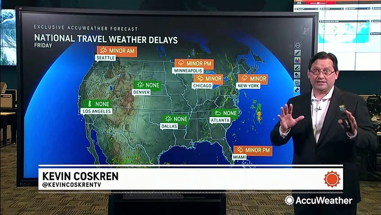 Storms and fog to cause travel issues in several parts of the US this Friday