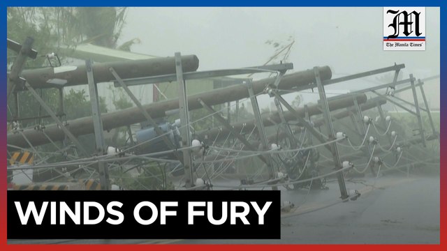 Typhoon 'Koinu' brings record winds to Taiwan