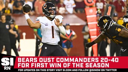 Chicago Bears Gets First Season Win, 40-20, Against Washington Commanders on TNF