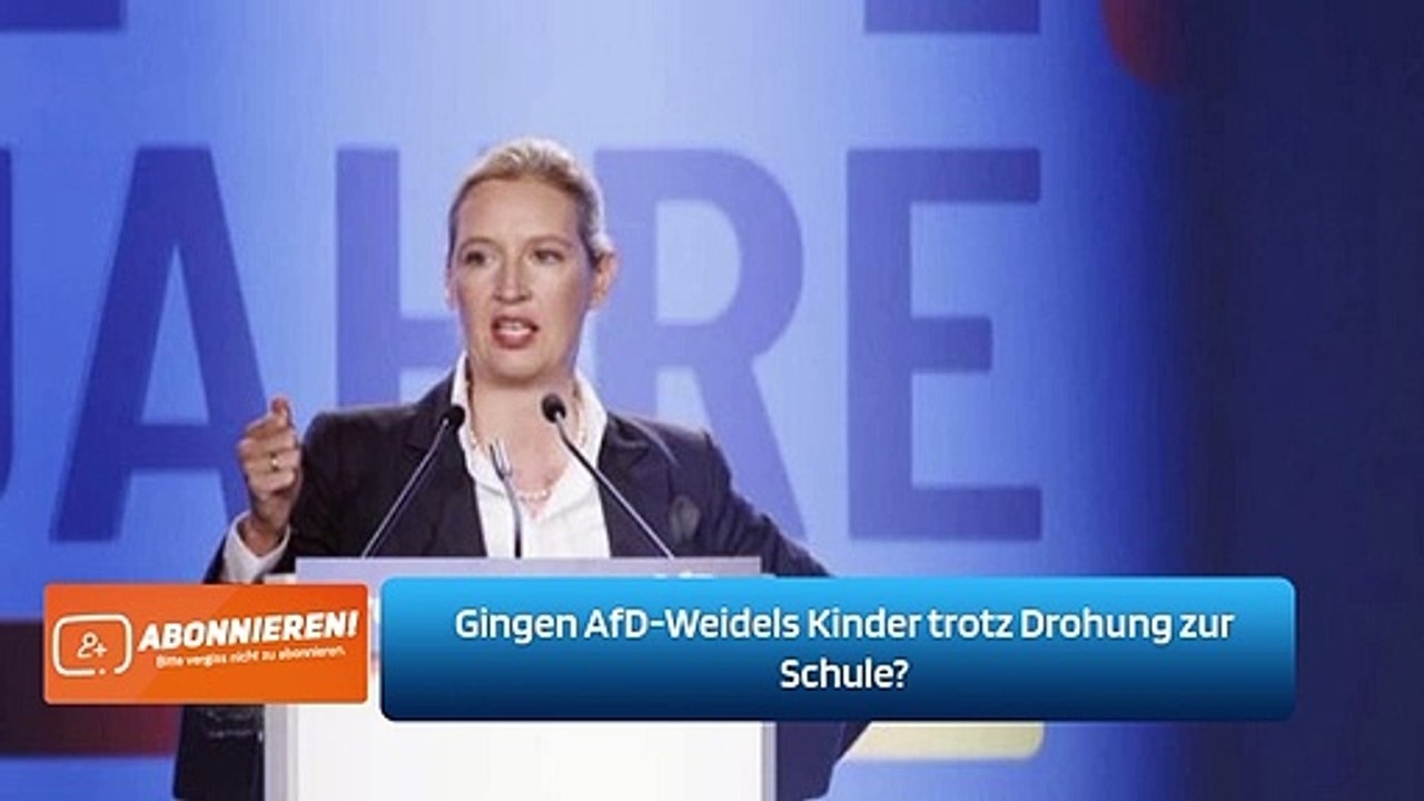 Gingen AfD-Weidels Kinder trotz Drohung zur Schule?