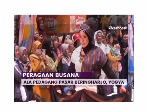 Intip Aksi Peraga Busana Ala Pedagang Pasar Tradisional Beringharjo, Yogya