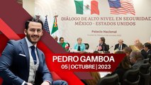 Se realiza reunión de alto nivel de seguridad entre México y EU por fentanilo. Pedro Gamboa, 05 de octubre de 2023