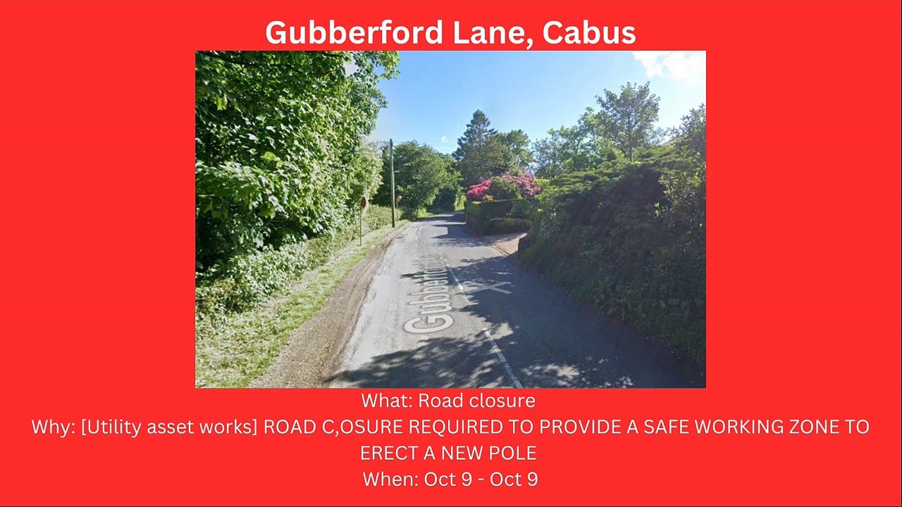 Fylde and Wyre roadworks starting Oct 9-Oct 15