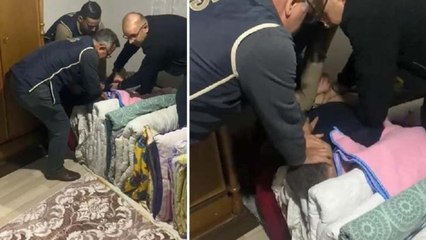 13 yıl hapis cezası bulunuyordu… Yorganların arasında yakalandı