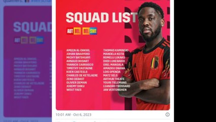 Découvrez la sélection de Domenico Tedesco pour affronter l’Autriche et la Suède