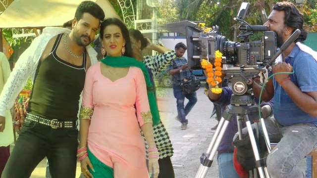 Ritesh Pandey और Akshara Singh की फिल्म मजनुआ के एक गाने की ऑन लोकेशन शूटिंग