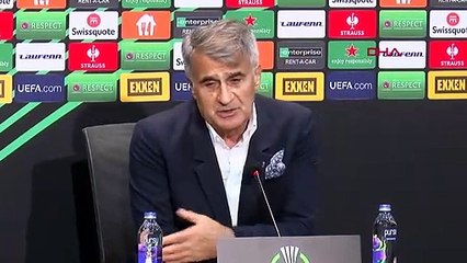 Après la défaite européenne, Şenol Güneş n'a pu prononcer qu'une seule phrase aux supporters qui réclamaient sa démission.