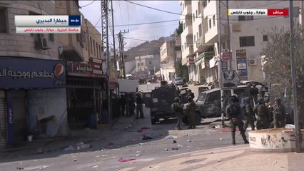 كاميرا الجزيرة ترصد المشهد الميداني والتطورات من بلدة حوارة الفلسطينية