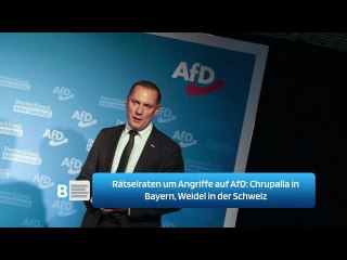 Rätselraten um Angriffe auf AfD: Chrupalla in Bayern, Weidel in der Schweiz