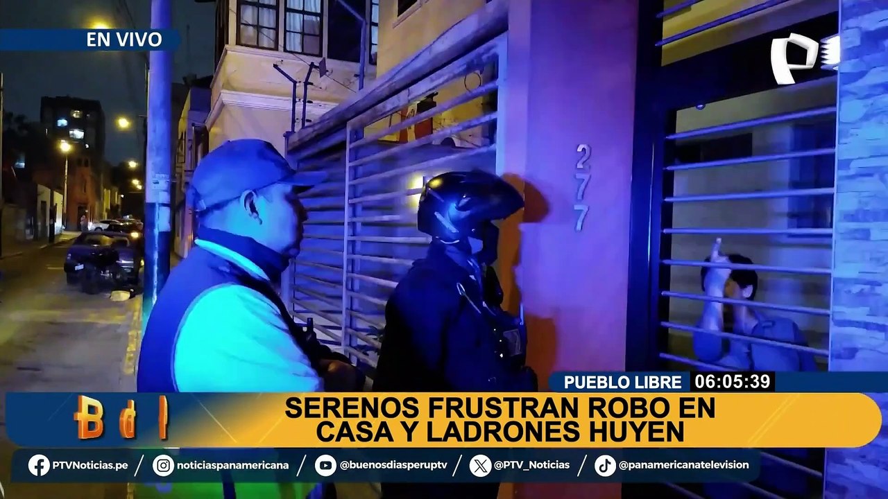 Pueblo Libre: delincuentes huyen por los techos de casa ante llegada de serenos