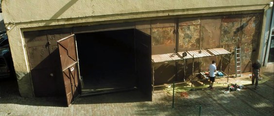 Tak powstawał nowy  mural w Szczecinie