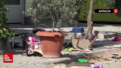 Antalya'da sinir krizi geçiren kadın, evde ne varsa pencereden attı