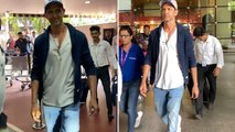 Hrithik Roshan Spotted at Mumbai Airport as He returns back from Fighter Shooting in Italy