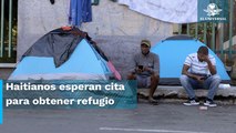 Albergue de Tláhuac saturado; migrantes haitianos viven en las calles porque ya no hay espacio