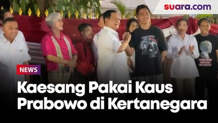 Kode Keras! Kaesang Pakai Kaus Prabowo Saat Sambangi Kertanegara