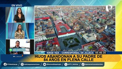 Juliaca: hijos abandonan a un anciano de 84 años en las calles