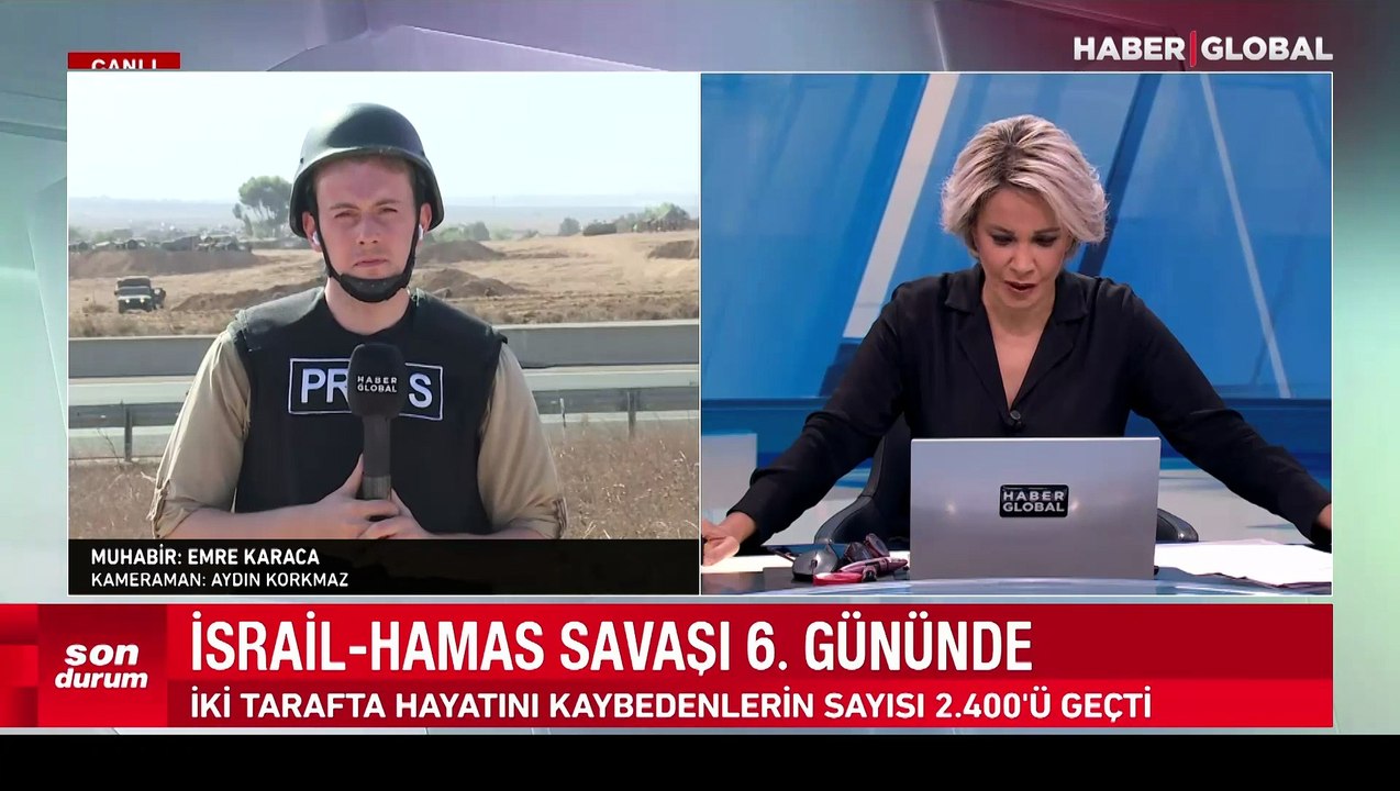 İsrail askerlerinden Gazze sınırında Haber Global yayınına müdahale
