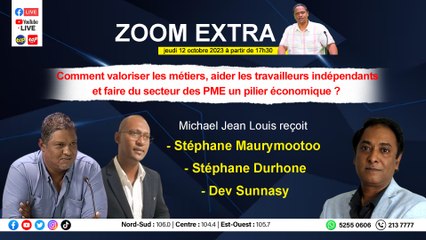 Zoom Extra : ?Michael Jean Louis reçoit Stéphane Maurymootoo et Stéphane Durhone,Dev Sunnasy.