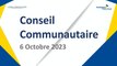 Conseil de la Communauté Urbaine de Dunkerque du Vendredi 6 Octobre 2023 (Replay)