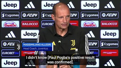 Allegri 'sorry' about Pogba's positive doping test