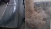 Footage from inside Kharkiv apartment captures aftermath of deadly strike