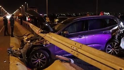 7 araç birbirine girdi, ortalık savaş alanına döndü: 2 yaralı