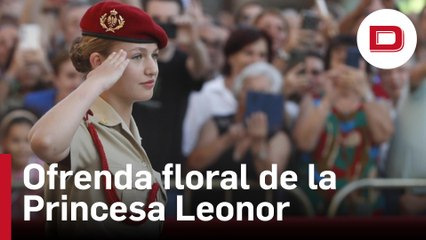 Emocionante ofrenda floral de la Princesa Leonor y los nuevos cadetes a la Virgen del Pilar